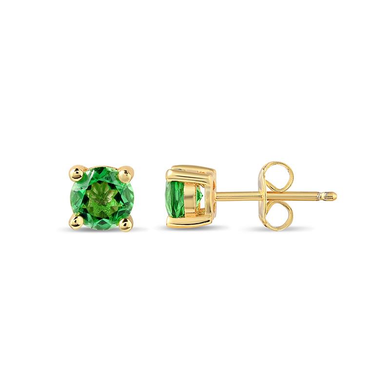 Helenite Stud Earrings in Gold-finish